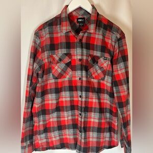 Fox Red and Gray Plaid Men's Shirt size large